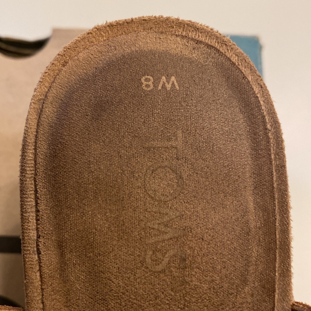 Toms | Estella | Tan Leather/Suede Block Heel Sandals - Picture 12 of 15